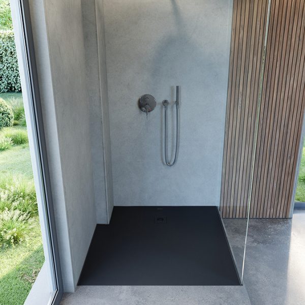 Duravit Sustano 1200 x 1200mm Square Shower Tray   Matt Dark Grey - Image 3