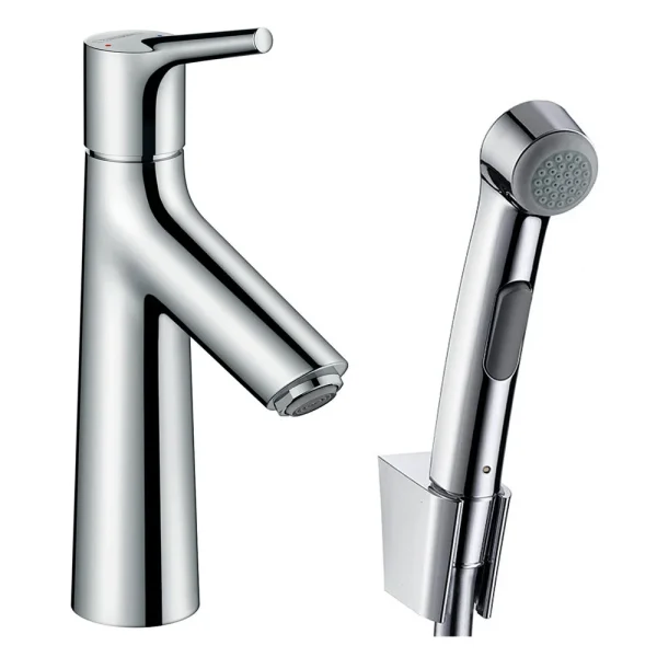 hansgrohe Talis S Single Lever Basin Mixer with Bidet Spray and 160cm Shower Hose
