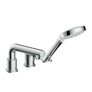 hansgrohe Talis S 3 Hole Deck Mounted Single Lever Bath Mixer for Secuflex