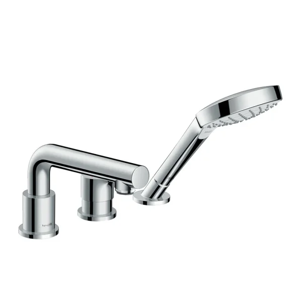 hansgrohe Talis S 3 Hole Deck Mounted Single Lever Bath Mixer for Secuflex