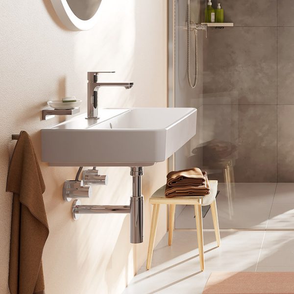 hansgrohe Rebris S CoolStart Single Lever Basin Mixer 110 with Pop up Waste   Chrome - Image 9