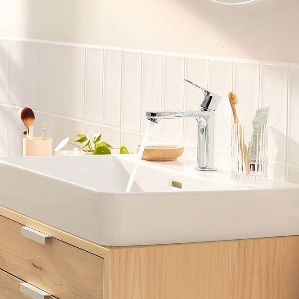 hansgrohe Rebris S CoolStart Single Lever Basin Mixer 110 with Pop up Waste   Chrome - Image 10