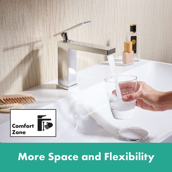 hansgrohe Tecturis E Single Lever Basin Mixer 110 CoolStart EcoSmart+ without Waste   Chrome - Image 4