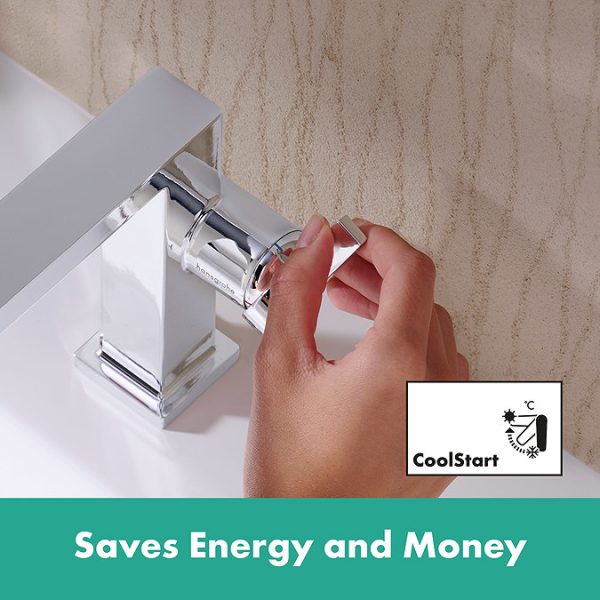 hansgrohe Tecturis E Single Lever Basin Mixer 110 Fine CoolStart EcoSmart+ without Waste   Chrome - Image 5