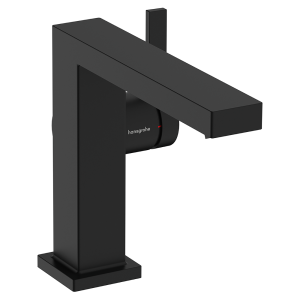 hansgrohe Tecturis E Single Lever Basin Mixer 110 Fine CoolStart EcoSmart+ with Push Open Waste   Matt Black