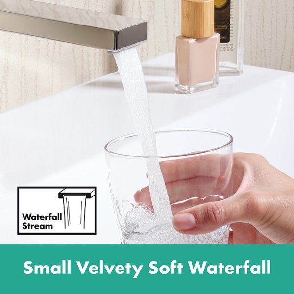 hansgrohe Tecturis E Single Lever Basin Mixer 210 Fine CoolStart EcoSmart+ with Swivel Spout and Push Open Waste Set   Chrome - Image 6