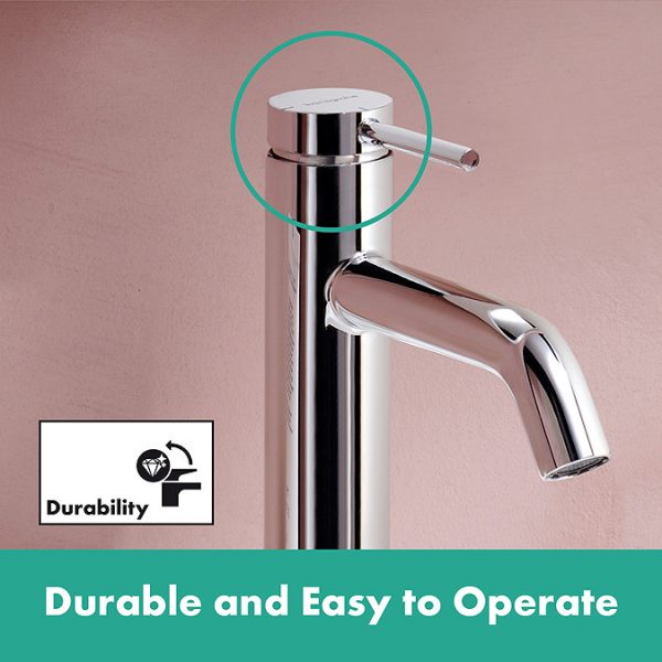 hansgrohe Tecturis S Single Lever Basin Mixer 80 CoolStart EcoSmart+ without Waste   Chrome - Image 7
