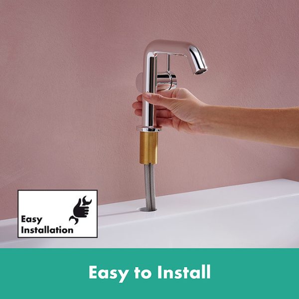 hansgrohe Tecturis S Single Lever Basin Mixer 110 Fine CoolStart EcoSmart+ without Waste   Chrome - Image 7