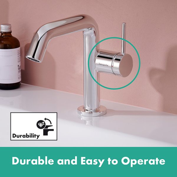 hansgrohe Tecturis S Single Lever Basin Mixer 110 Fine CoolStart EcoSmart+ without Waste   Chrome - Image 8