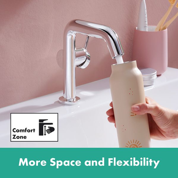 hansgrohe Tecturis S Single Lever Basin Mixer 110 Fine CoolStart EcoSmart+ without Waste   Chrome - Image 2