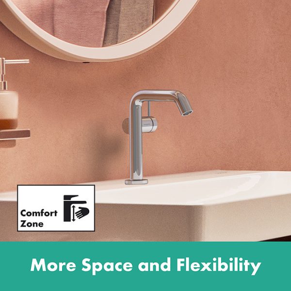 hansgrohe Tecturis S Single Lever Basin Mixer 150 Fine CoolStart EcoSmart+ without Waste   Chrome - Image 2