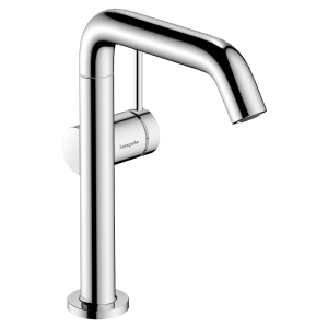 hansgrohe Tecturis S Single Lever Basin Mixer 210 Fine CoolStart EcoSmart+ with Swivel Spout and Push Open Waste   Chrome