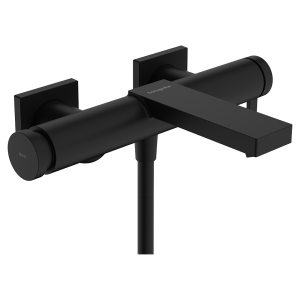 hansgrohe Tecturis E Single Lever Bath Mixer for Exposed Installation   Matt Black