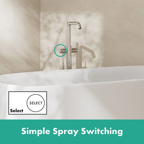 hansgrohe Tecturis S Floor Standing Single Lever Bath Mixer   Chrome - Image 5