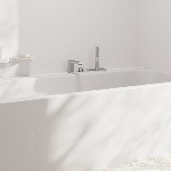 hansgrohe Tecturis E 3 hole Rim Mounted Single Lever Bath Mixer with sBox   Chrome - Image 3