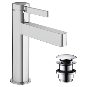 hansgrohe Finoris Single Lever Basin Mixer 110 with Push Open Waste   Chrome