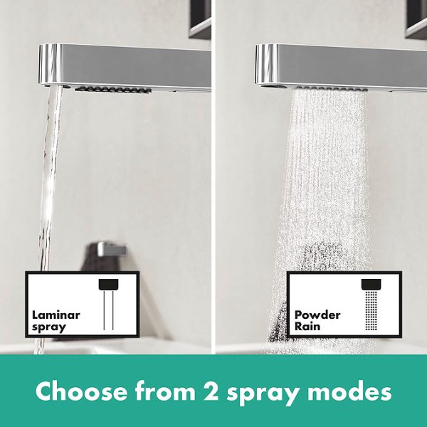 hansgrohe Finoris Single Lever Basin Mixer 230 with Pull Out Spray, 2jet and Push Open Waste Set   Chrome - Image 5