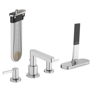hansgrohe Finoris 4 hole Rim Mounted Bath Mixer with sBox   Chrome