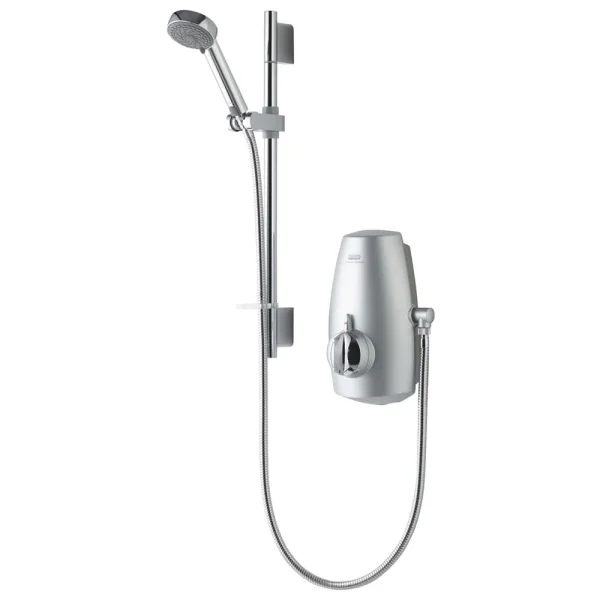 Aqualisa   Aquastream Thermo Power Shower with Adjustable Head   Satin Chrome