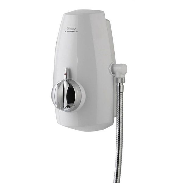 Aqualisa   Aquastream Thermo Power Shower with Adjustable Head   White/Chrome - Image 3