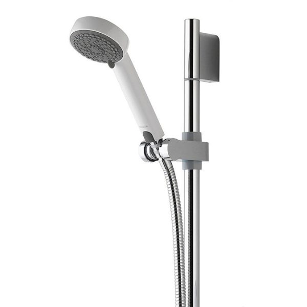 Aqualisa   Aquastream Thermo Power Shower with Adjustable Head   White/Chrome - Image 2