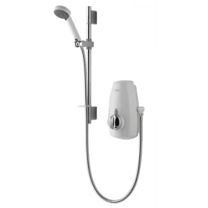 Aqualisa   Aquastream Thermo Power Shower with Adjustable Head   White/Chrome