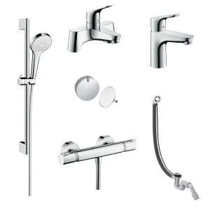 hansgrohe Over Bath Taps & Shower Package