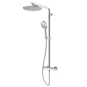 AQUAS Turbo 110 Thermostatic Shower System   Chrome