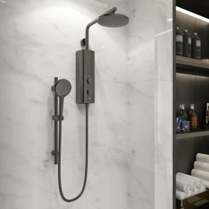 AQUAS AquaMax Flex Manual Smart 9.5KW Gunmetal Grey Electric Shower