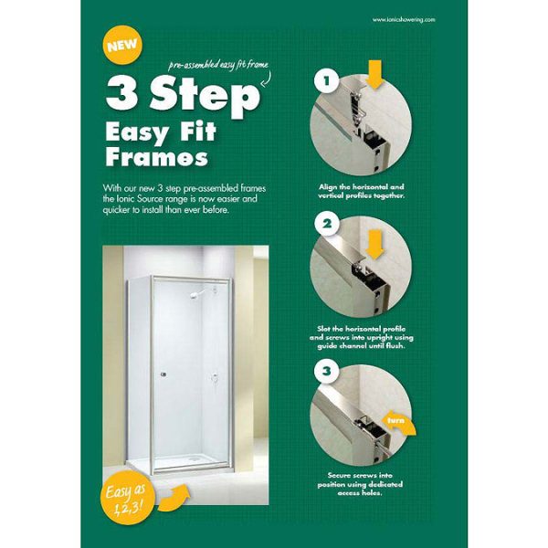 Merlyn Ionic Source 1200 x 800mm 2 Door Offset Quadrant Enclosure - Image 3