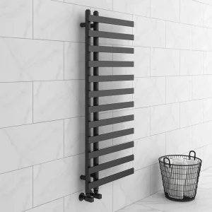 Arezzo Anthracite 1200 x 500mm 12 Bars Designer Heated Towel Rail