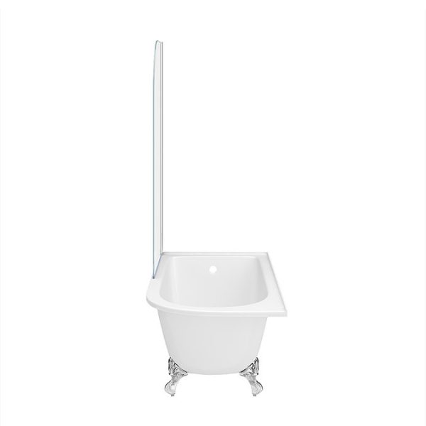Appleby 1550 Roll Top Shower Bath with Screen + Chrome Leg Set - Image 7