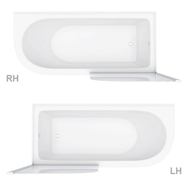 Appleby Grey 1700 Roll Top Shower Bath with Screen + Chrome Leg Set - Image 5