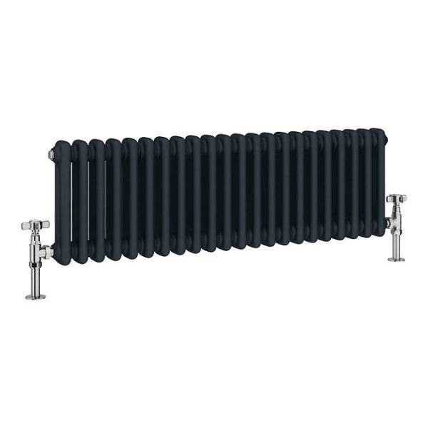Keswick 300 x 1010mm Horizontal Radiator Anthracite 2 Column - Image 3