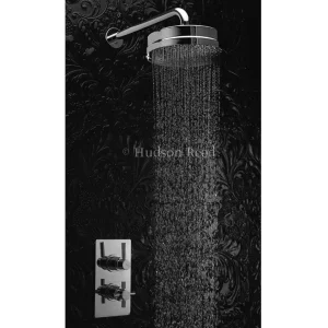 Hudson Reed Tec Pura Twin Concealed Thermostatic Shower Valve + 8" Fixed Head