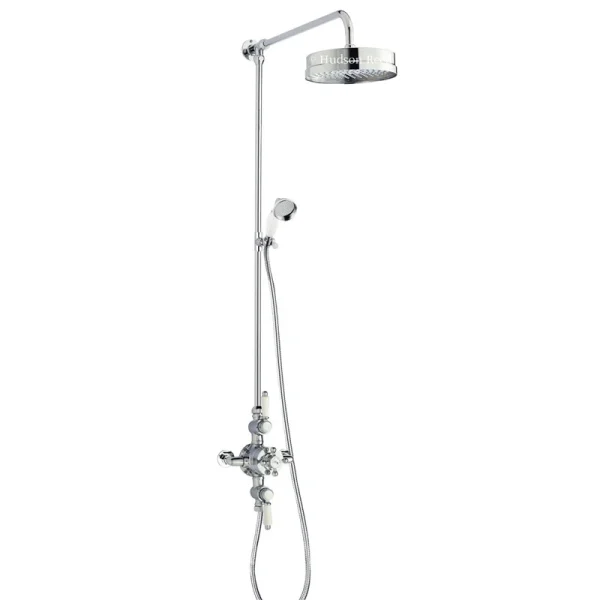 Hudson Reed Triple Exposed Thermostatic Shower Valve w/ Luxury Rigid Riser Kit
