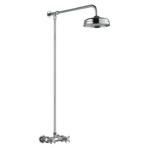 Hudson Reed Traditional Thermostatic Shower Valve with Rigid Riser & Fixed Head