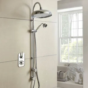 Hudson Reed Topaz Traditional Twin Concealed Valve with Luxury Rigid Riser Kit