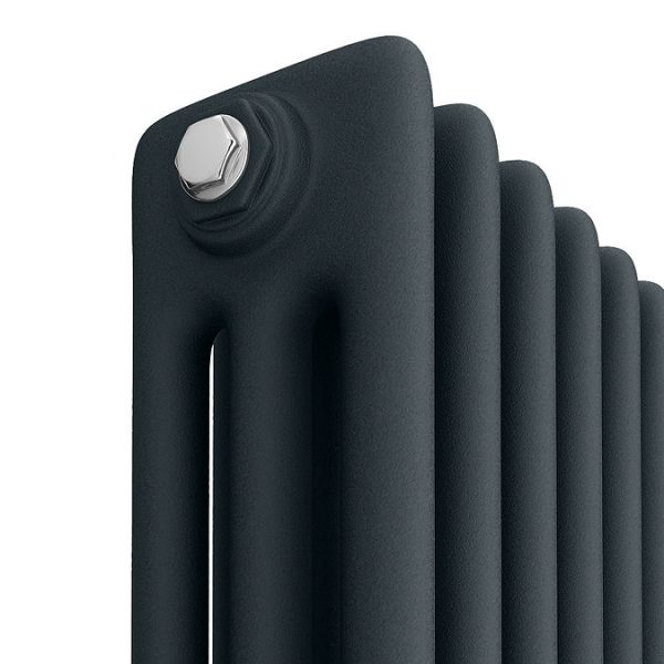 Keswick 450 x 1415mm Cast Iron Style Traditional 3 Column Anthracite Radiator - Image 4