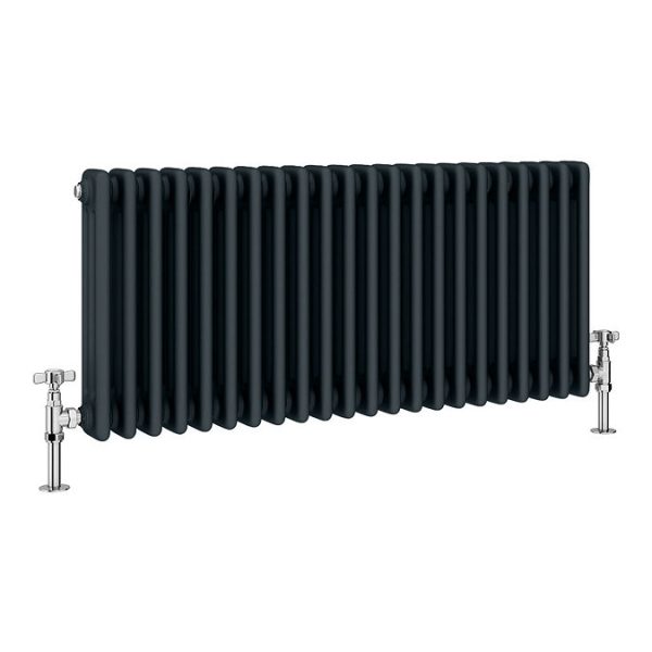 Keswick 450 x 1010mm Cast Iron Style Traditional 3 Column Anthracite Radiator - Image 3