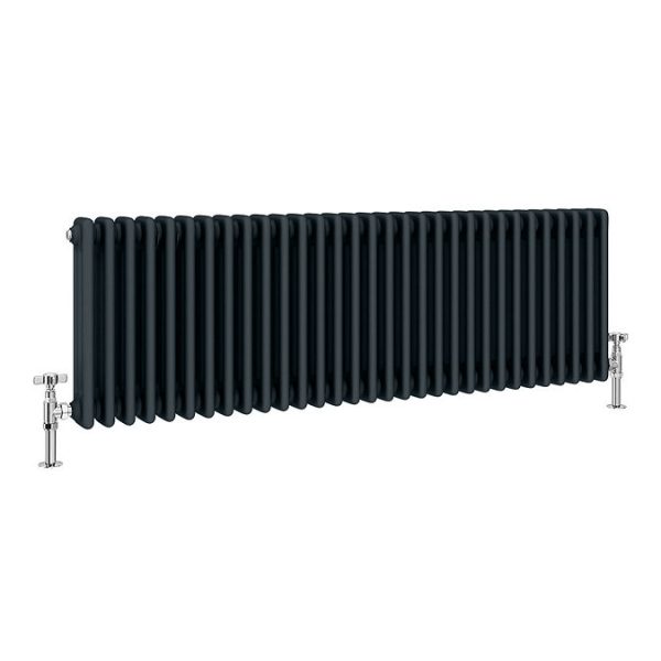 Keswick 450 x 1415mm Cast Iron Style Traditional 3 Column Anthracite Radiator - Image 3