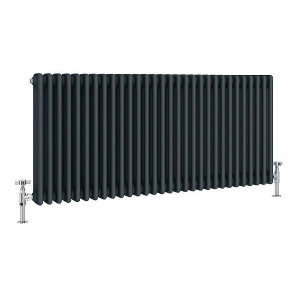 Keswick 600 x 1370mm Cast Iron Style Traditional 3 Column Anthracite Radiator - Image 3