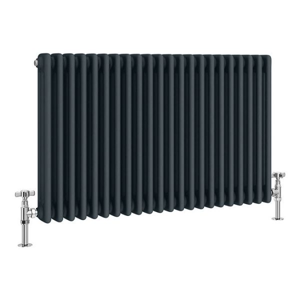 Keswick 600 x 1010mm Cast Iron Style Traditional 3 Column Anthracite Radiator - Image 3