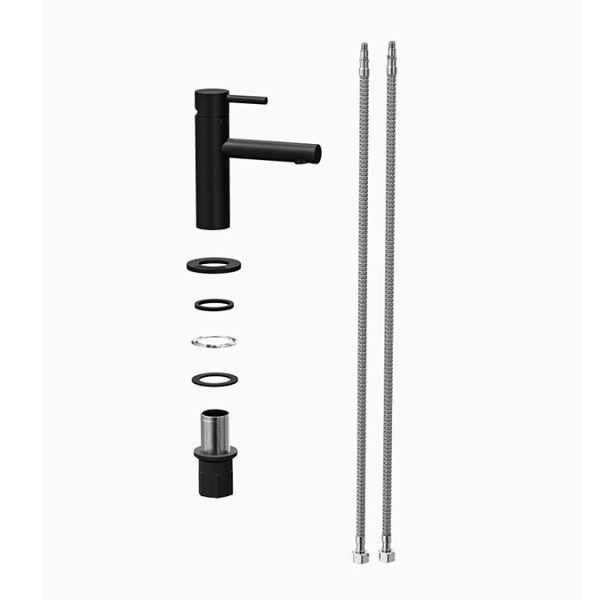 VitrA Compact Mono Basin Mixer Tap Matt Black - Image 2