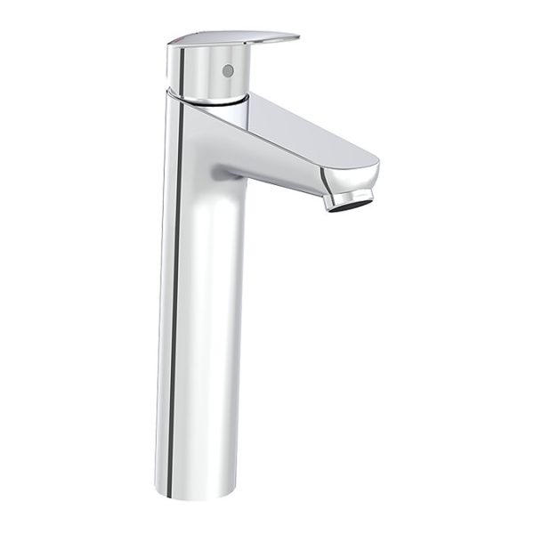 VitrA Flow Round Monobloc Tall Basin Mixer   Chrome - Image 2