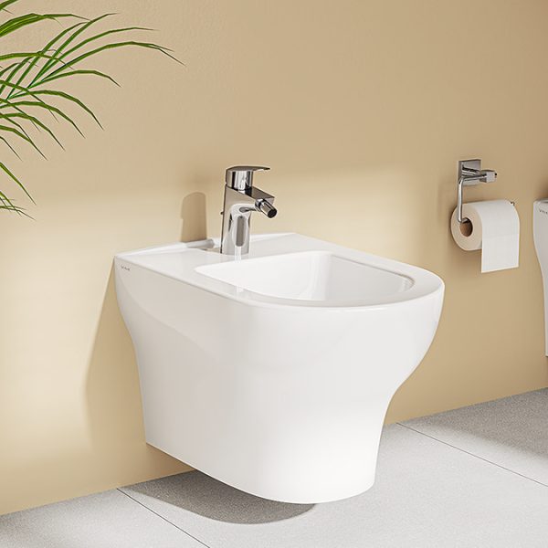 VitrA Flow Round Bidet Mixer   Chrome - Image 2