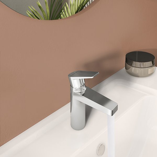 VitrA Flow Square Large Basin Mixer   Chrome - Image 3