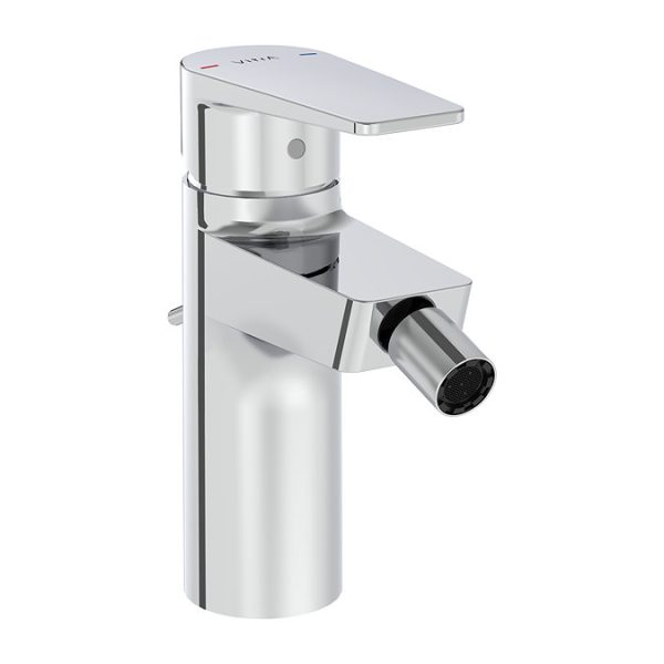 VitrA Flow Square Bidet Mixer with Pop up Waste   Chrome - Image 3