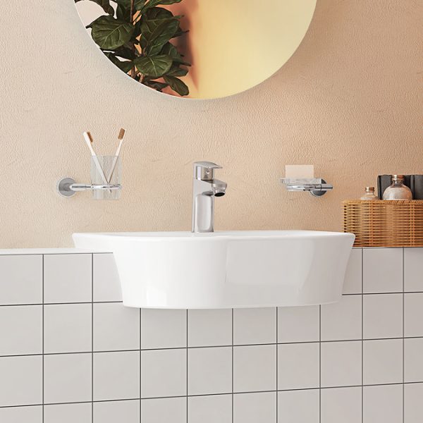VitrA Tyde Modern Mono Basin Mixer   Chrome - Image 2