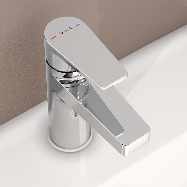 VitrA Flow Square Standard Basin Mixer   Chrome - Image 4